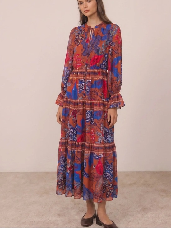 House of Harlow 1960 Dresses & Skirts - House of Harlow 1960 Floral Tiered Maxi Long Sleeve Dress